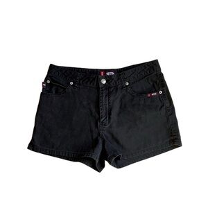 Vintage BONGO High Rise Denim Jean Shorts Double Black 90’s Very Nice